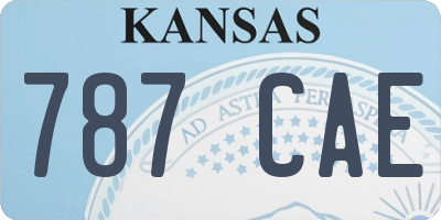 KS license plate 787CAE