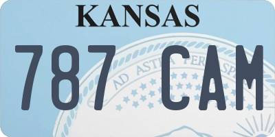 KS license plate 787CAM
