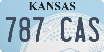 KS license plate 787CAS