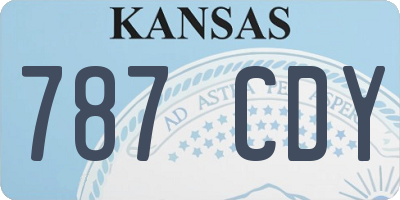 KS license plate 787CDY
