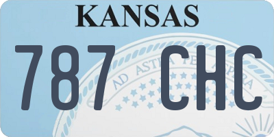 KS license plate 787CHC