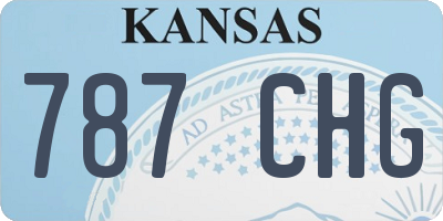 KS license plate 787CHG