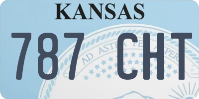 KS license plate 787CHT