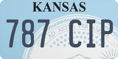 KS license plate 787CIP
