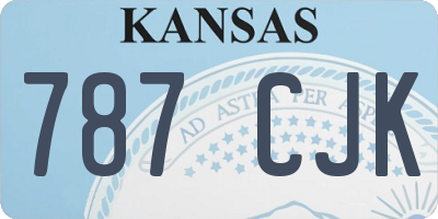 KS license plate 787CJK
