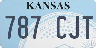 KS license plate 787CJT