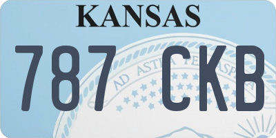 KS license plate 787CKB