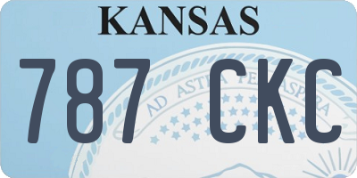 KS license plate 787CKC