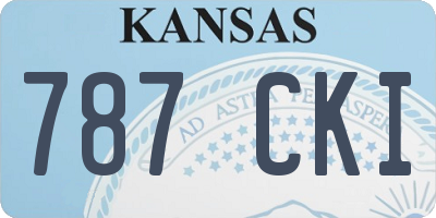 KS license plate 787CKI