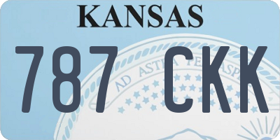 KS license plate 787CKK