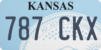 KS license plate 787CKX