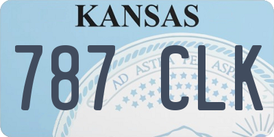 KS license plate 787CLK