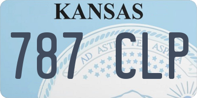 KS license plate 787CLP