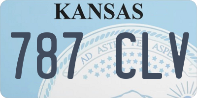 KS license plate 787CLV