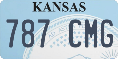 KS license plate 787CMG