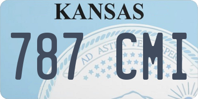 KS license plate 787CMI