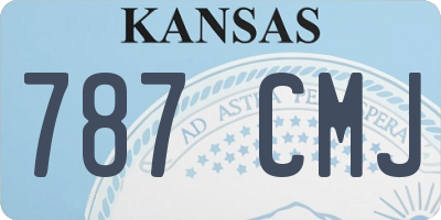 KS license plate 787CMJ