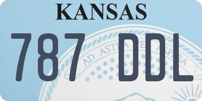 KS license plate 787DDL
