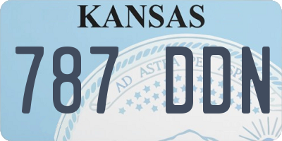 KS license plate 787DDN