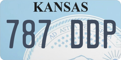 KS license plate 787DDP