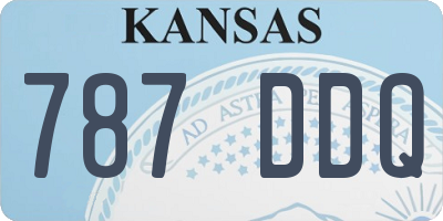 KS license plate 787DDQ