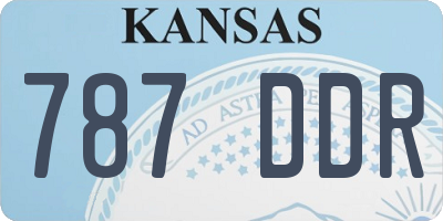 KS license plate 787DDR