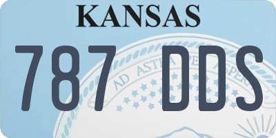 KS license plate 787DDS
