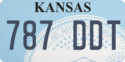 KS license plate 787DDT