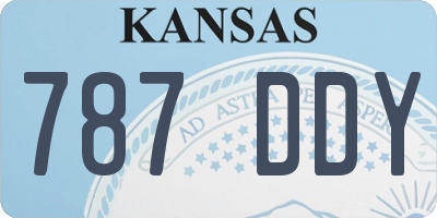 KS license plate 787DDY