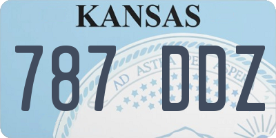 KS license plate 787DDZ