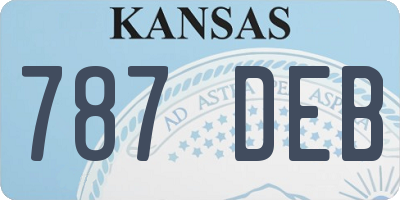 KS license plate 787DEB