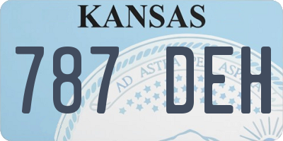 KS license plate 787DEH