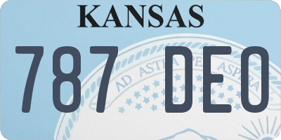 KS license plate 787DEO