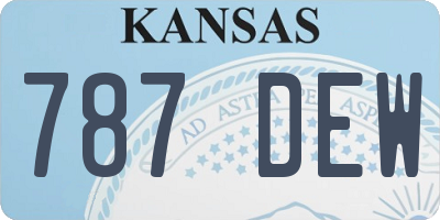 KS license plate 787DEW
