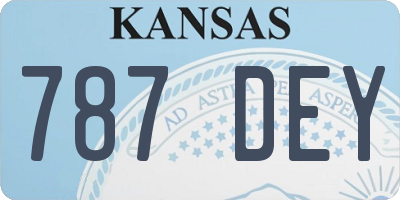 KS license plate 787DEY