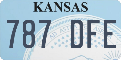 KS license plate 787DFE