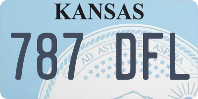 KS license plate 787DFL