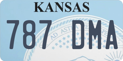 KS license plate 787DMA