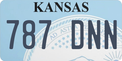 KS license plate 787DNN