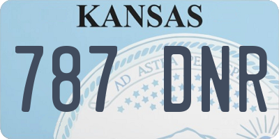 KS license plate 787DNR