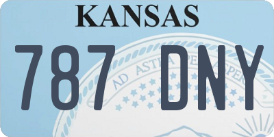 KS license plate 787DNY