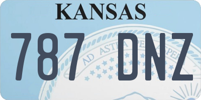 KS license plate 787DNZ
