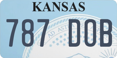 KS license plate 787DOB