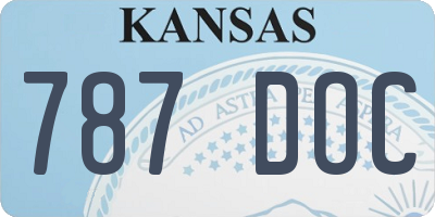 KS license plate 787DOC
