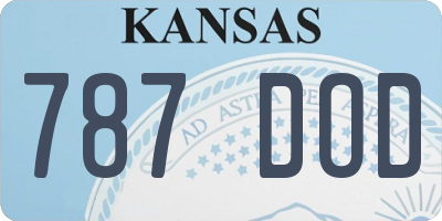 KS license plate 787DOD