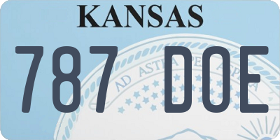 KS license plate 787DOE