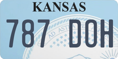 KS license plate 787DOH