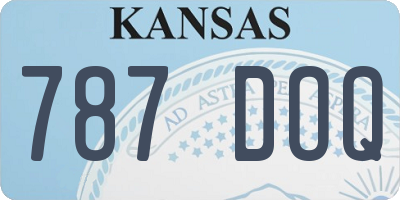 KS license plate 787DOQ