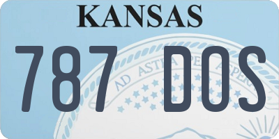 KS license plate 787DOS