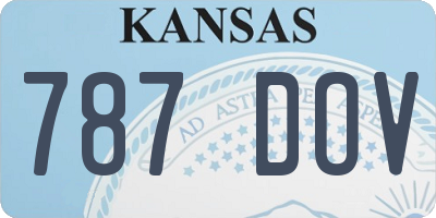 KS license plate 787DOV